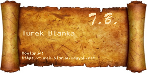 Turek Blanka névjegykártya
